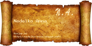 Nedelko Anna névjegykártya